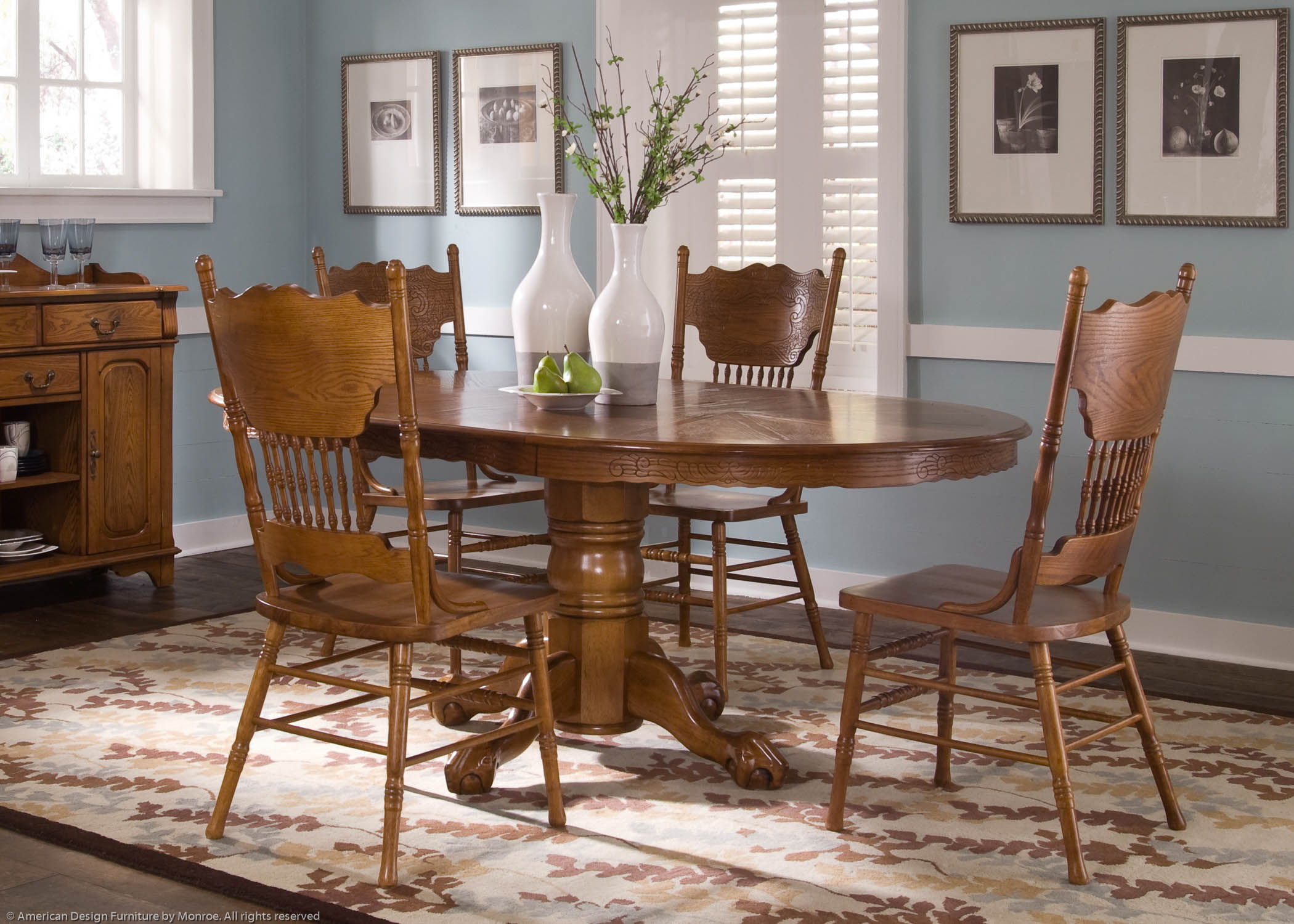 Kings Mountain Casual Table Pic 3 (Heading Oval Pedestal Table 2)